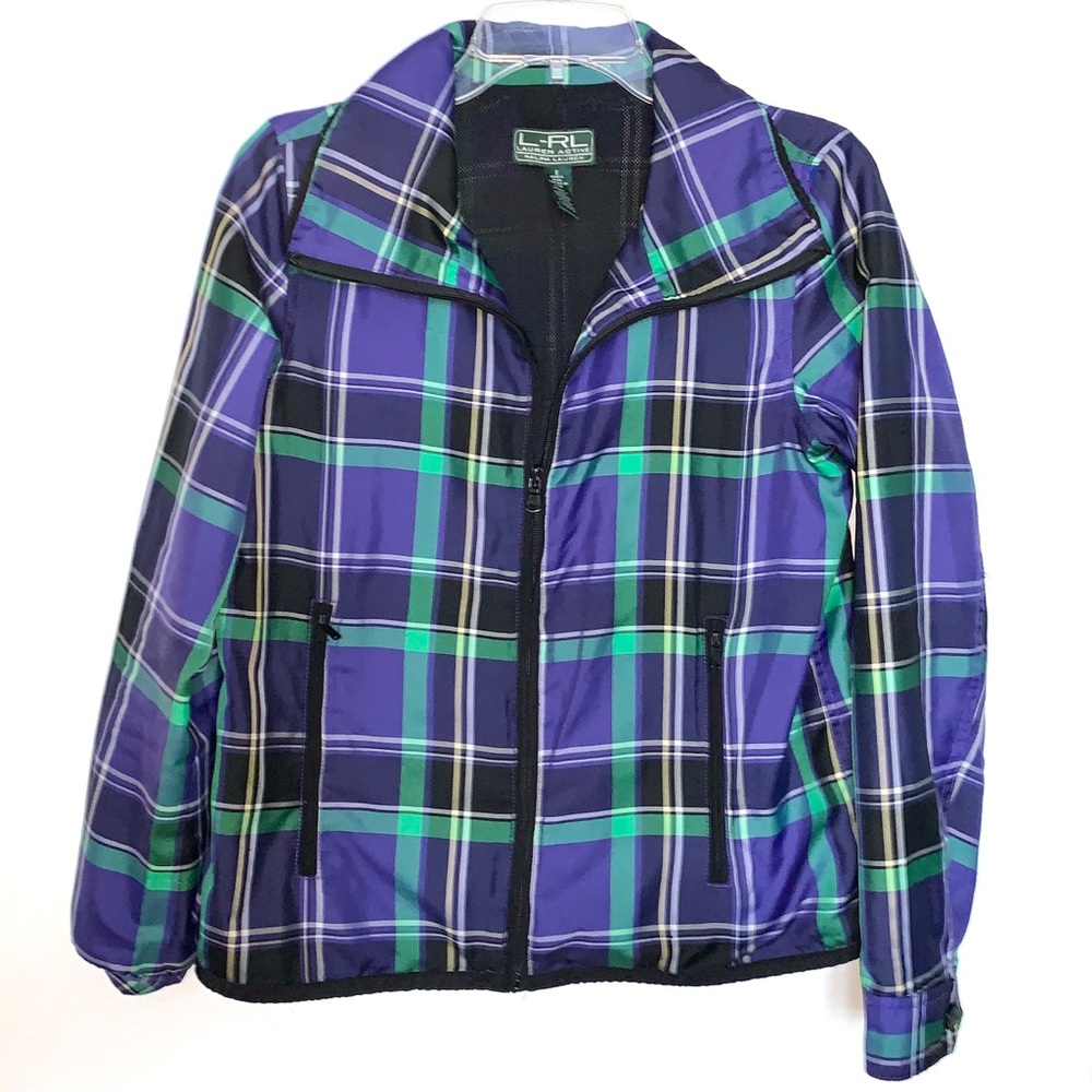 Ralph Lauren Green Blue Plaid Golf Jacket Small
